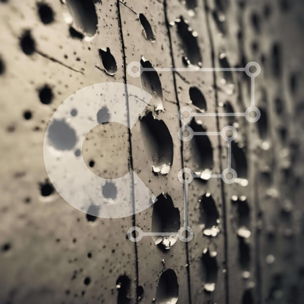 Intra Συλλεκτικό Ξύλινο Παζλ Plywood  4mm - Μεταλλικός τοίχος με τρύπες Σε Ξύλινο Κουτί - Διαστάσεις: 10x10 cm – 25 κομμάτια