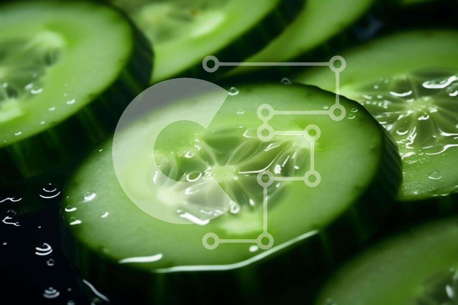 Σετ των 2 Intra Συλλεκτικό Ξύλινο Παζλ Plywood  4mm - Φρέσκες φέτες αγγουριού στο νερό Σε Ξύλινο Κουτί - Διαστάσεις: 10x10 cm – 25 κομμάτια