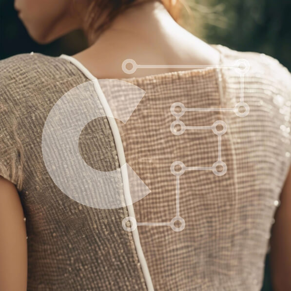 Σετ των 2 Intra Συλλεκτικό Ξύλινο Παζλ Plywood  4mm - Γυναίκα με μπεζ φόρεμα που περιβάλλεται από δέντρα και χόρτα Σε Ξύλινο Κουτί - Διαστάσεις: 10x10 cm – 25 κομμάτια