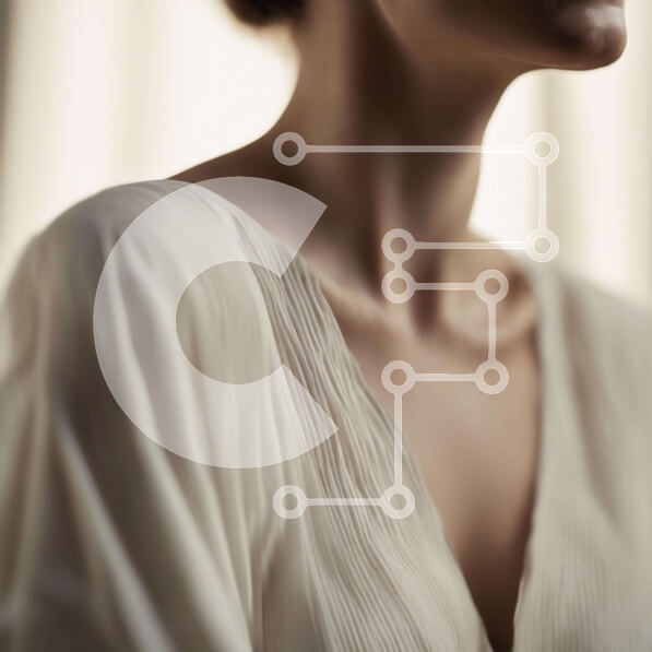 Σετ των 2 Intra Συλλεκτικό Ξύλινο Παζλ Plywood  4mm - Κομψή γυναίκα με λευκή μπλούζα Σε Ξύλινο Κουτί - Διαστάσεις: 10x10 cm – 25 κομμάτια