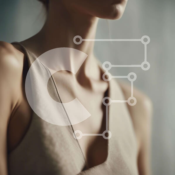 Intra Συλλεκτικό Ξύλινο Παζλ Plywood  4mm - Γυναίκα με κατάλευκη μπλούζα που κοιτάζει μακριά Σε Ξύλινο Κουτί - Διαστάσεις Puzzle: 10x10 cm – 25 κομμάτια