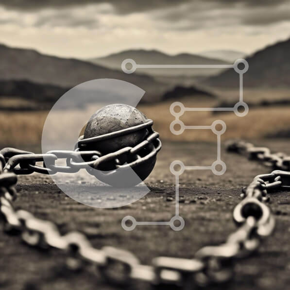 Intra Συλλεκτικό Ξύλινο Παζλ Plywood  4mm - Αντικείμενο αλυσοδεμένης μπάλας Σε Ξύλινο Κουτί - Διαστάσεις: 10x10 cm – 25 κομμάτια