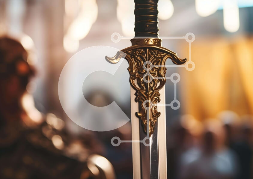 Intra Συλλεκτικό Ξύλινο Παζλ Plywood  4mm - Μεγάλη περίτεχνη οθόνη σπαθιού Σε Ξύλινο Κουτί - Διαστάσεις: 10x10 cm – 25 κομμάτια