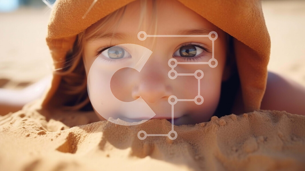 Intra Συλλεκτικό Ξύλινο Παζλ Plywood  4mm - Νεαρό κορίτσι που ξαπλώνει στην παραλία Σε Ξύλινο Κουτί - Διαστάσεις: 10x10 cm – 25 κομμάτια