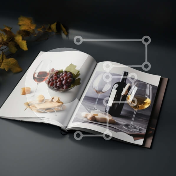 Σετ των 2 Intra Συλλεκτικό Ξύλινο Παζλ Plywood  4mm - Ανοιχτό βιβλίο με ποτήρια κρασιού και τυρί Σε Ξύλινο Κουτί - Διαστάσεις: 10x10 cm – 25 κομμάτια