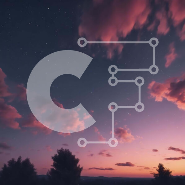 Intra Συλλεκτικό Ξύλινο Παζλ Plywood  4mm - Γραφικός ροζ και μωβ ουρανός με δέντρα και σύννεφα Σε Ξύλινο Κουτί - Διαστάσεις: 10x10 cm – 25 κομμάτια