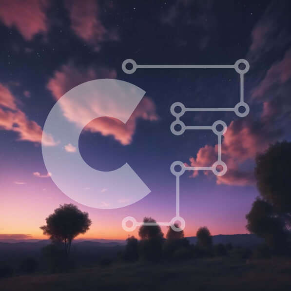 Intra Συλλεκτικό Ξύλινο Παζλ Plywood  4mm - Τοπίο με δέντρα, σύννεφα και αστέρια Σε Ξύλινο Κουτί - Διαστάσεις: 10x10 cm – 25 κομμάτια