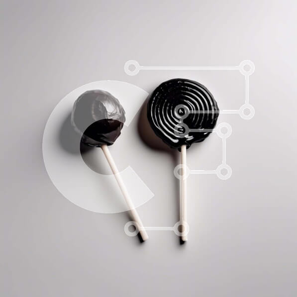 Σετ των 2 Intra Συλλεκτικό Ξύλινο Παζλ Plywood  4mm - Μαύρο και άσπρο γλειφιτζούρια σοκολάτας Σε Ξύλινο Κουτί - Διαστάσεις: 10x10 cm – 25 κομμάτια