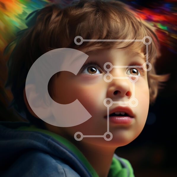 Intra Συλλεκτικό Ξύλινο Παζλ Plywood  4mm - Νεαρό αγόρι που κοιτάζει ψηλά στην κάμερα Σε Ξύλινο Κουτί - Διαστάσεις Puzzle: 10x10 cm – 25 κομμάτια