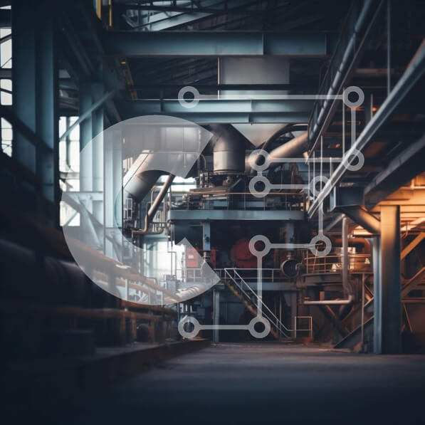 Intra Συλλεκτικό Ξύλινο Παζλ Plywood  4mm - Βιομηχανικό κτίριο με κόκκινες καρέκλες και φορτηγό Σε Ξύλινο Κουτί - Διαστάσεις Puzzle: 10x10 cm – 25 κομμάτια