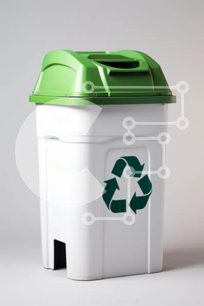 Intra Συλλεκτικό Ξύλινο Παζλ Plywood  4mm - Λευκός και Πράσινος Κάδος Ανακύκλωσης Σε Ξύλινο Κουτί - Διαστάσεις: 10x10 cm – 25 κομμάτια