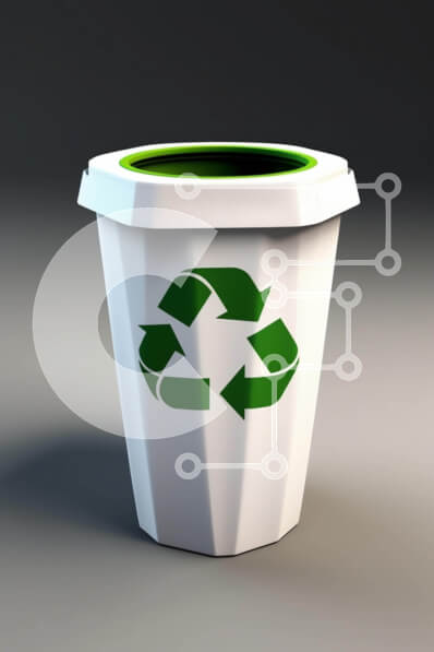 Intra Συλλεκτικό Ξύλινο Παζλ Plywood  4mm - Λευκός κάδος απορριμμάτων με ανακυκλώσιμα υλικά Σε Ξύλινο Κουτί - Διαστάσεις: 10x10 cm – 25 κομμάτια