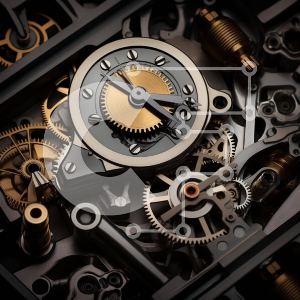 Intra Συλλεκτικό Ξύλινο Παζλ Plywood  4mm - Πολύπλοκα σχεδιασμένο μηχανικό ρολόι Σε Ξύλινο Κουτί - Διαστάσεις: 10x10 cm – 25 κομμάτια