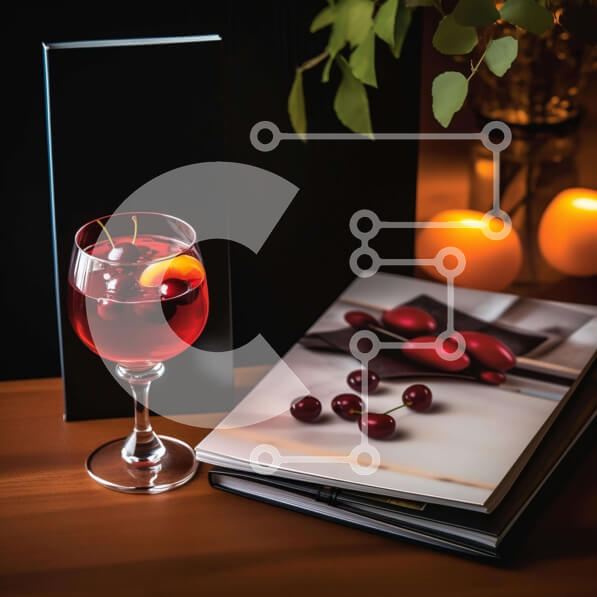 Σετ των 2 Intra Συλλεκτικό Ξύλινο Παζλ Plywood  4mm - Ζεστό βράδυ με κόκκινο κρασί, βιβλία και κεριά Σε Ξύλινο Κουτί - Διαστάσεις: 10x10 cm – 25 κομμάτια