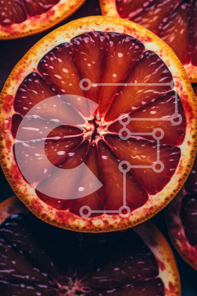 Σετ των 2 Intra Συλλεκτικό Ξύλινο Παζλ Plywood  4mm - Κοντινό πλάνο φρέσκων γκρέιπφρουτ και πορτοκαλιών Σε Ξύλινο Κουτί - Διαστάσεις: 10x10 cm – 25 κομμάτια