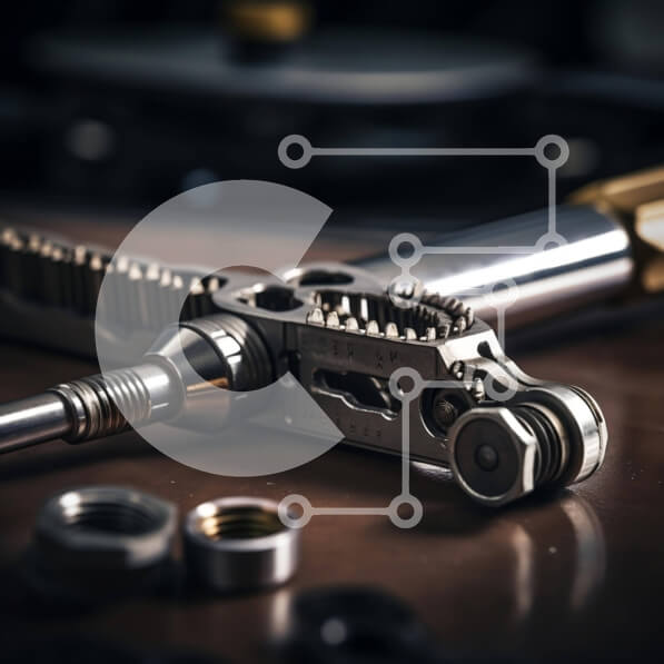 Intra Συλλεκτικό Ξύλινο Παζλ Plywood  4mm - Ποικιλία εργαλείων με βίδες και παξιμάδια Σε Ξύλινο Κουτί - Διαστάσεις: 10x10 cm – 25 κομμάτια