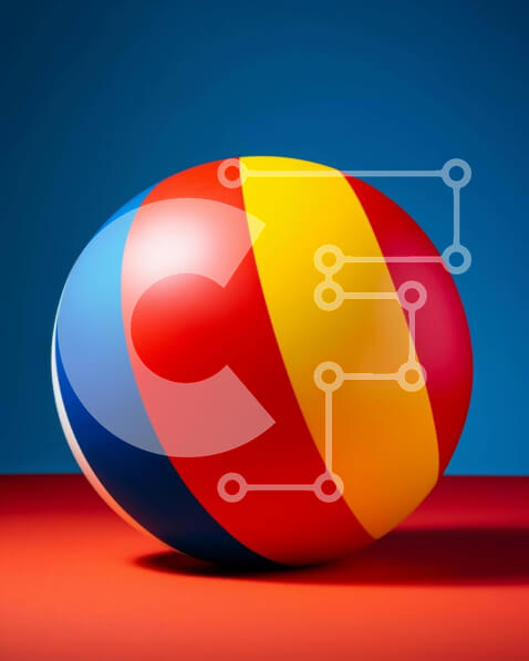 Intra Συλλεκτικό Ξύλινο Παζλ Plywood  4mm - Πολύχρωμη μπάλα σε ζωντανό φόντο Σε Ξύλινο Κουτί - Διαστάσεις Puzzle: 10x10 cm – 25 κομμάτια