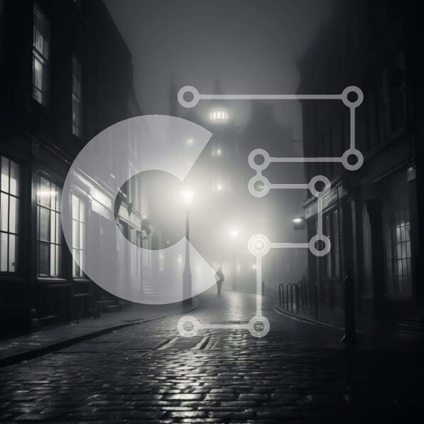 Intra Συλλεκτικό Ξύλινο Παζλ Plywood  4mm - Πρόσωπο που περπατά στο κενό ομιχλώδες σοκάκι Σε Ξύλινο Κουτί - Διαστάσεις Puzzle: 10x10 cm – 25 κομμάτια