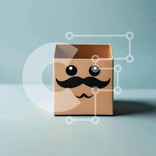 Intra Συλλεκτικό Ξύλινο Παζλ Plywood  4mm - Χάρτινο κουτί με σχέδιο μουστάκι για αποθήκευση ή προβολή Σε Ξύλινο Κουτί - Διαστάσεις: 10x10 cm – 25 κομμάτια