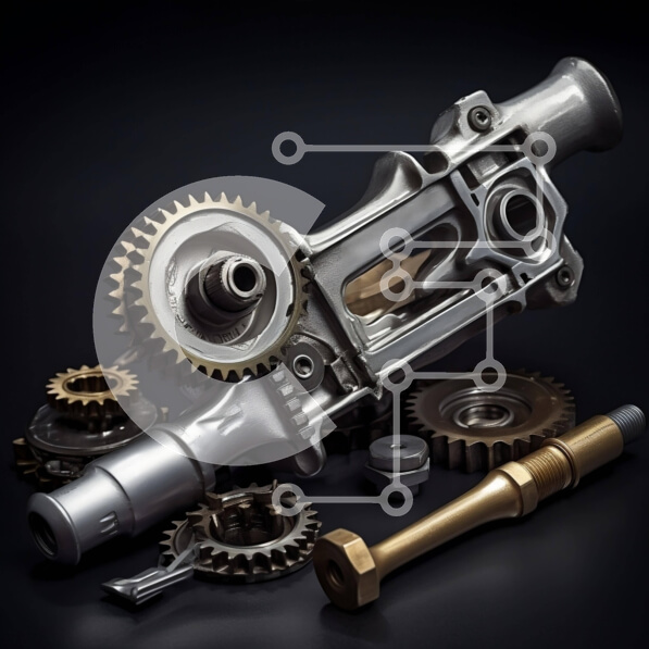 Intra Συλλεκτικό Ξύλινο Παζλ Plywood  4mm - Σύνθεση Μηχανικών Γραναζιών και Ανταλλακτικών Σε Ξύλινο Κουτί - Διαστάσεις Puzzle: 10x10 cm – 25 κομμάτια