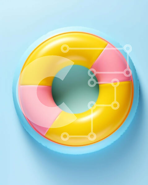 Intra Συλλεκτικό Ξύλινο Παζλ Plywood  4mm - Πολύχρωμο σωσίβιο και σημαδούρες Σε Ξύλινο Κουτί - Διαστάσεις Puzzle: 10x10 cm – 25 κομμάτια