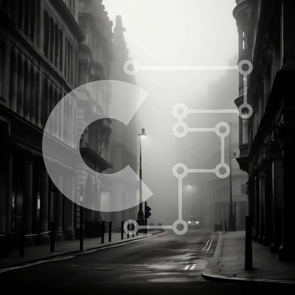 Intra Συλλεκτικό Ξύλινο Παζλ Plywood  4mm - Ομιχλώδης αστική οδός με αυτοκίνητο Σε Ξύλινο Κουτί - Διαστάσεις Puzzle: 10x10 cm – 25 κομμάτια