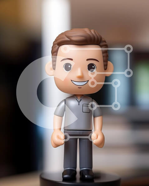 Intra Συλλεκτικό Ξύλινο Παζλ Plywood  4mm - Χαμογελαστό ειδώλιο παιχνιδιού που εμφανίζεται σε αντικείμενο Σε Ξύλινο Κουτί - Διαστάσεις: 10x10 cm – 25 κομμάτια