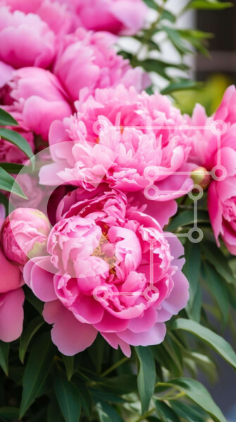 Σετ των 2 Intra Συλλεκτικό Ξύλινο Παζλ Plywood  4mm - Μπουκέτο με ροζ παιώνιες και διάφορα λουλούδια Σε Ξύλινο Κουτί - Διαστάσεις: 10x10 cm – 25 κομμάτια