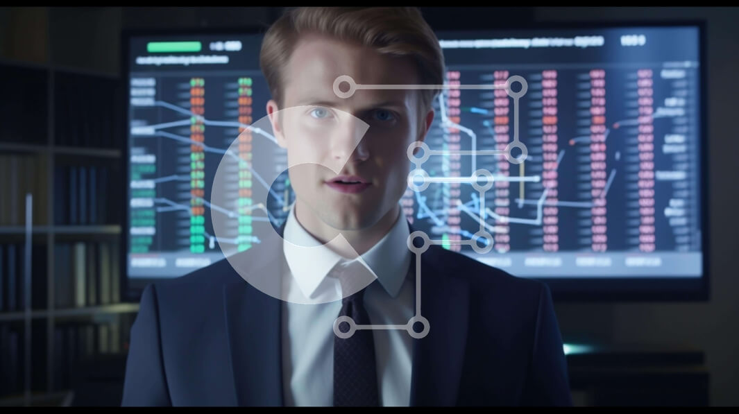 Intra Συλλεκτικό Ξύλινο Παζλ Plywood  4mm - Επιχειρηματίας που αναλύει τα οικονομικά δεδομένα Σε Ξύλινο Κουτί - Διαστάσεις Puzzle: 10x10 cm – 25 κομμάτια