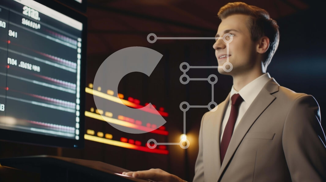 Intra Συλλεκτικό Ξύλινο Παζλ Plywood  4mm - Επιχειρηματίας με ηλεκτρονική οθόνη απεικόνισης Σε Ξύλινο Κουτί - Διαστάσεις Puzzle: 10x10 cm – 25 κομμάτια