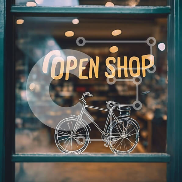 Intra Συλλεκτικό Ξύλινο Παζλ Plywood  4mm - Βιτρίνα με ανοιχτή πινακίδα καταστήματος Σε Ξύλινο Κουτί - Διαστάσεις Puzzle: 10x10 cm – 25 κομμάτια