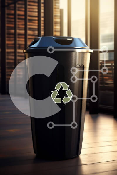 Intra Συλλεκτικό Ξύλινο Παζλ Plywood  4mm - Οικολογικός κάδος απορριμμάτων στο καθιστικό Σε Ξύλινο Κουτί - Διαστάσεις: 10x10 cm – 25 κομμάτια