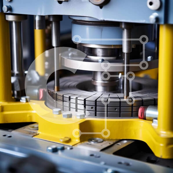 Intra Συλλεκτικό Ξύλινο Παζλ Plywood  4mm - Μηχανή κοπής μετάλλων σε λειτουργία Σε Ξύλινο Κουτί - Διαστάσεις Puzzle: 10x10 cm – 25 κομμάτια