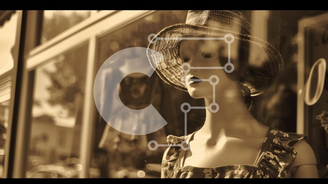 Intra Συλλεκτικό Ξύλινο Παζλ Plywood  4mm - Μοντέρνο μανεκέν στην κενή βιτρίνα Σε Ξύλινο Κουτί - Διαστάσεις Puzzle: 10x10 cm – 25 κομμάτια