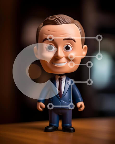 Intra Συλλεκτικό Ξύλινο Παζλ Plywood  4mm - Χαμογελαστό παιχνίδι ειδώλιο ελκυστικού άνδρα Σε Ξύλινο Κουτί - Διαστάσεις Puzzle: 10x10 cm – 25 κομμάτια