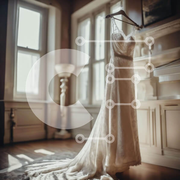 Σετ των 2 Intra Συλλεκτικό Ξύλινο Παζλ Plywood  4mm - Κομψό λευκό νυφικό Σε Ξύλινο Κουτί - Διαστάσεις: 10x10 cm – 25 κομμάτια