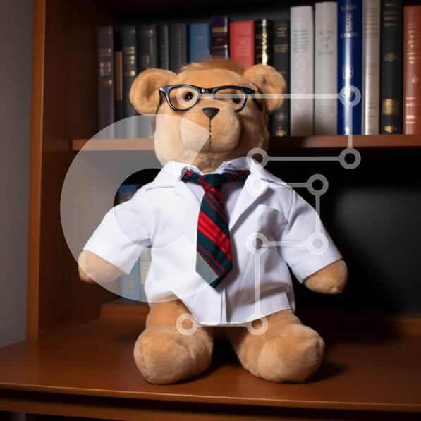 Intra Συλλεκτικό Ξύλινο Παζλ Plywood  4mm - Αρκουδάκι με γυαλιά και γραβάτα Σε Ξύλινο Κουτί - Διαστάσεις: 10x10 cm – 25 κομμάτια