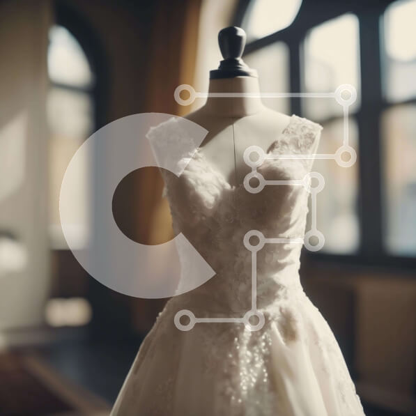 Σετ των 2 Intra Συλλεκτικό Ξύλινο Παζλ Plywood  4mm - Κομψό λευκό νυφικό σε ονειρικό σκηνικό Σε Ξύλινο Κουτί - Διαστάσεις: 10x10 cm – 25 κομμάτια