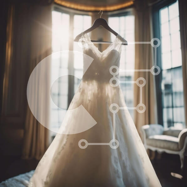 Σετ των 2 Intra Συλλεκτικό Ξύλινο Παζλ Plywood  4mm - Λευκό νυφικό κρεμασμένο σε ηλιόλουστο δωμάτιο Σε Ξύλινο Κουτί - Διαστάσεις: 10x10 cm – 25 κομμάτια