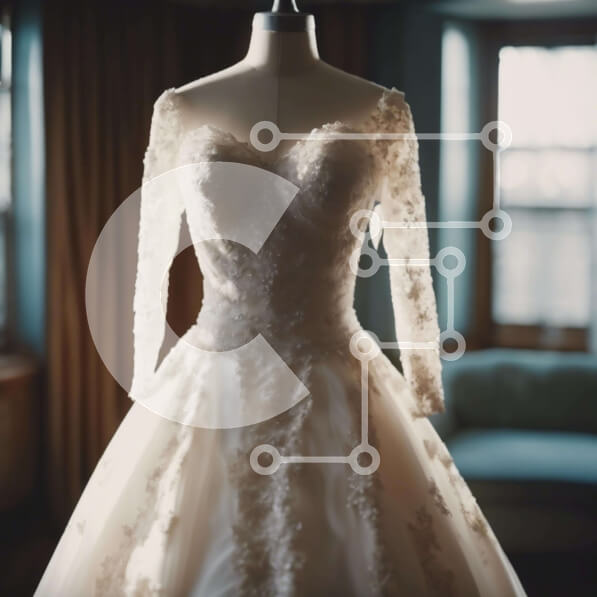 Σετ των 2 Intra Συλλεκτικό Ξύλινο Παζλ Plywood  4mm - Νυφικό που εμφανίζεται σε ένα φωτεινό δωμάτιο Σε Ξύλινο Κουτί - Διαστάσεις: 10x10 cm – 25 κομμάτια