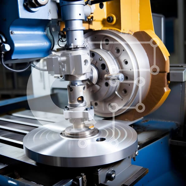 Intra Συλλεκτικό Ξύλινο Παζλ Plywood  4mm - Φρέζα μετάλλων δίσκων σε βιομηχανικό περιβάλλον Σε Ξύλινο Κουτί - Διαστάσεις Puzzle: 10x10 cm – 25 κομμάτια