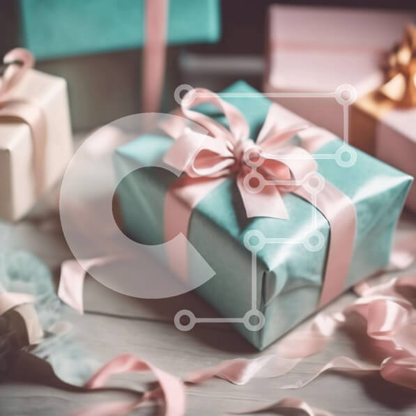 Intra Συλλεκτικό Ξύλινο Παζλ Plywood  4mm - Κουτιά δώρων με ροζ κορδέλες Σε Ξύλινο Κουτί - Διαστάσεις Puzzle: 10x10 cm – 25 κομμάτια