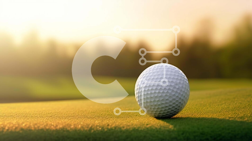 Intra Συλλεκτικό Ξύλινο Παζλ Plywood  4mm - Λευκή μπάλα του γκολφ στο γρασίδι με τα δέντρα Σε Ξύλινο Κουτί - Διαστάσεις Puzzle: 10x10 cm – 25 κομμάτια