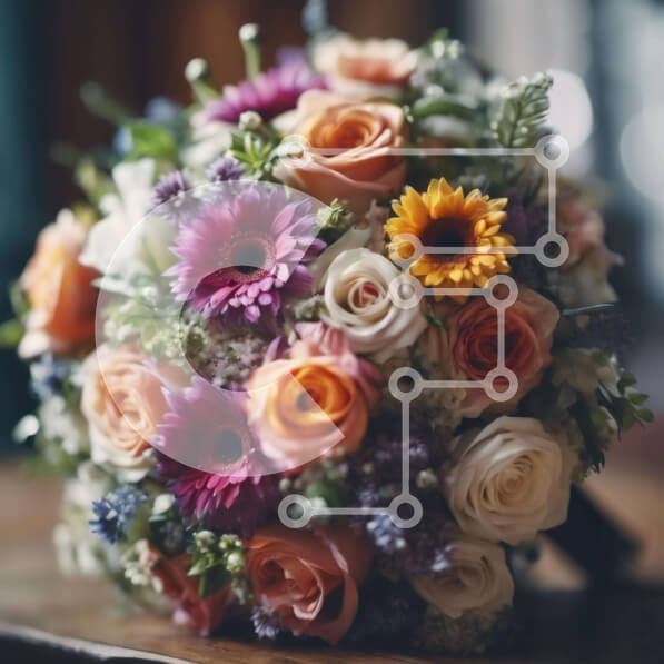 Intra Συλλεκτικό Ξύλινο Παζλ Plywood  4mm - Ζωντανό μπουκέτο λουλούδια στο τραπέζι Σε Ξύλινο Κουτί - Διαστάσεις: 10x10 cm – 25 κομμάτια