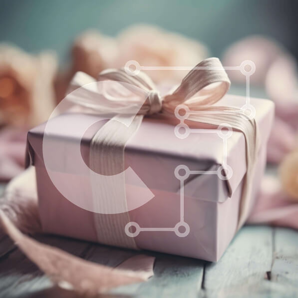 Intra Συλλεκτικό Ξύλινο Παζλ Plywood  4mm - Ροζ κουτί δώρου σε τριαντάφυλλα Σε Ξύλινο Κουτί - Διαστάσεις Puzzle: 10x10 cm – 25 κομμάτια