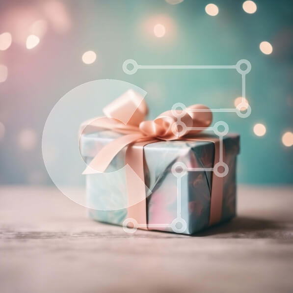 Σετ των 2 Intra Συλλεκτικό Ξύλινο Παζλ Plywood  4mm - Κομψή συσκευασία δώρου με ροζ κορδέλα και φώτα Bokeh Σε Ξύλινο Κουτί - Διαστάσεις: 10x10 cm – 25 κομμάτια