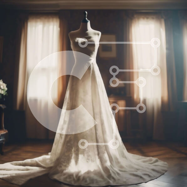 Σετ των 2 Intra Συλλεκτικό Ξύλινο Παζλ Plywood  4mm - Εμφάνιση μανεκέν νυφικού στο δωμάτιο Σε Ξύλινο Κουτί - Διαστάσεις: 10x10 cm – 25 κομμάτια