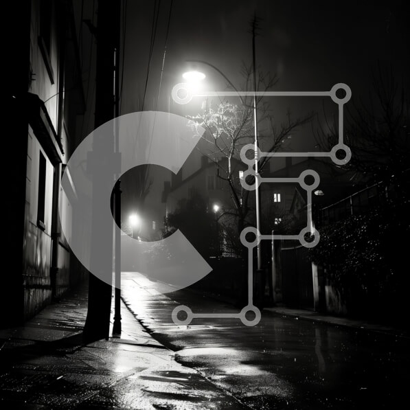 Intra Συλλεκτικό Ξύλινο Παζλ Plywood  4mm - Αστικός δρόμος με ανθρώπους που περπατούν και κάνουν ποδήλατο Σε Ξύλινο Κουτί - Διαστάσεις Puzzle: 10x10 cm – 25 κομμάτια