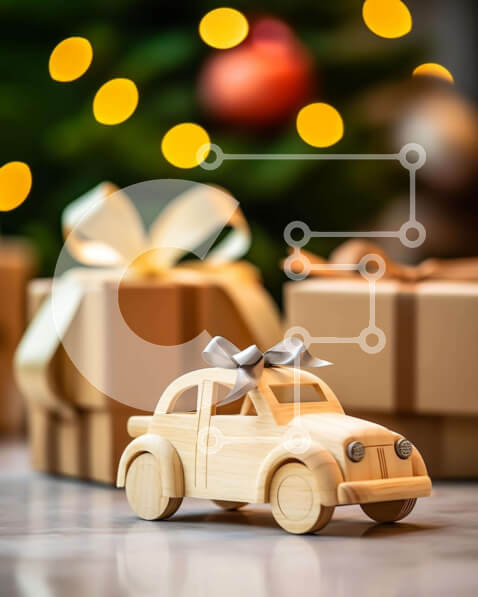 Intra Συλλεκτικό Ξύλινο Παζλ Plywood  4mm - Ξύλινο αυτοκίνητο παιχνίδι δίπλα σε δώρα και δώρα Χριστουγέννων Σε Ξύλινο Κουτί - Διαστάσεις Puzzle: 10x10 cm – 25 κομμάτια
