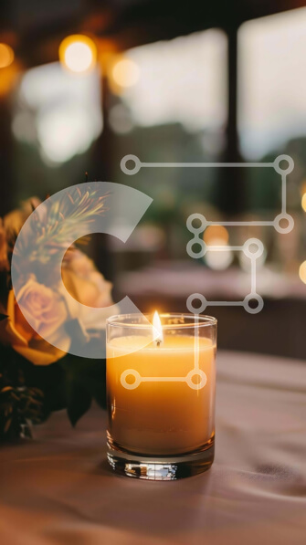 Intra Συλλεκτικό Ξύλινο Παζλ Plywood  4mm - Ρομαντικό κερί και λουλούδια στο τραπέζι Σε Ξύλινο Κουτί - Διαστάσεις Puzzle: 10x10 cm – 25 κομμάτια